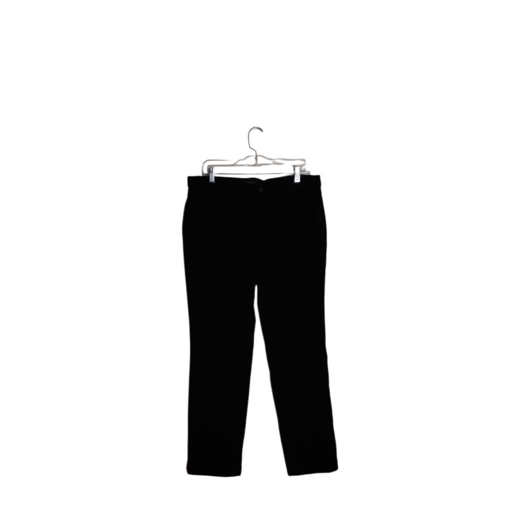 Talbots Black Corduroy Women's 12 Black High Rise Curvy Straight Leg Pant